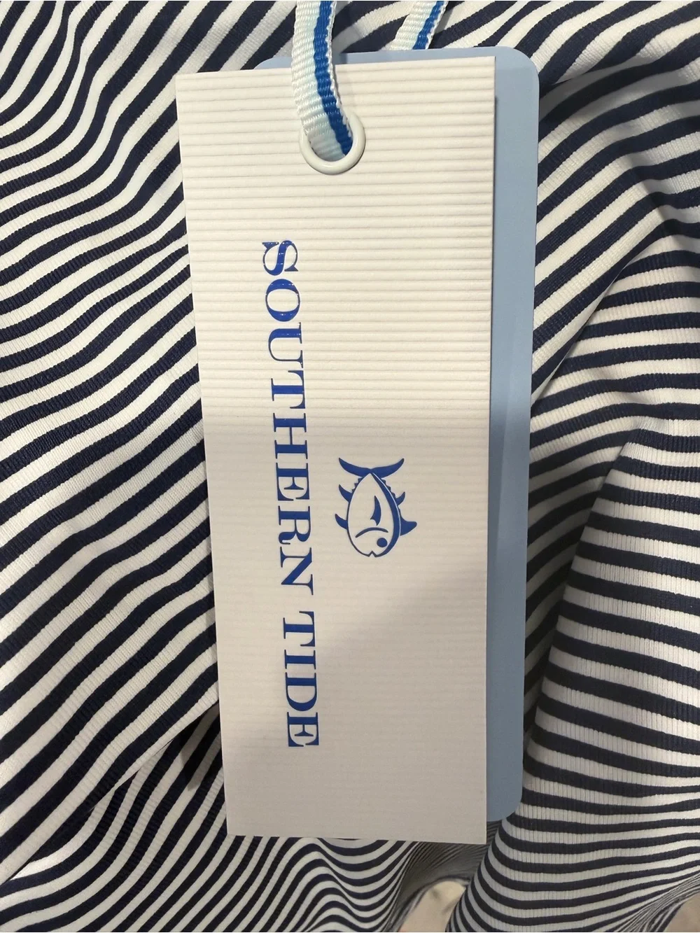 Southern Tide Cherise T-Back Performance Tank Top NWT Size Small Navy White - Picture 9 of 11